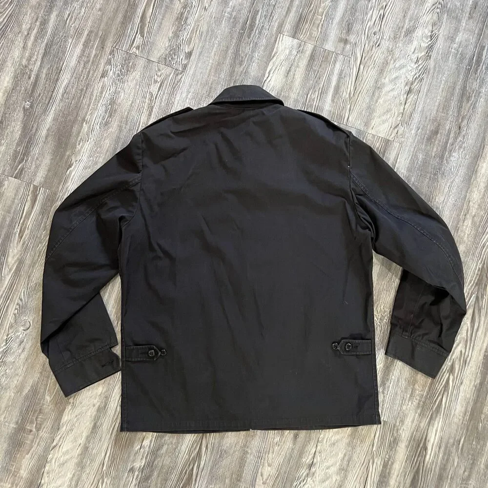 Vintage Barometer Army Field Jacket Black Water Repellent (Missing Liner)